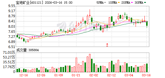 宝地矿业：公司股东新矿集团和金源矿冶持有的首发上市前的股份于3月11日上市流通